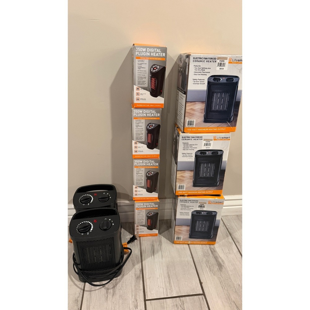 Lifesmart Electric Fan Forced Ceramic Heater 1500W & 350W Digital Plugin Heater